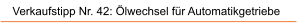 Verkaufstipp Nr. 42: �lwechsel f�r Automatikgetriebe