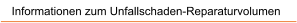 Informationen zum Unfallschaden-Reparaturvolumen