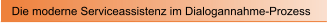 Die moderne Serviceassistenz im Dialogannahme-Prozess