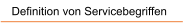 Definition von Servicebegriffen