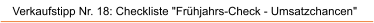 Verkaufstipp Nr. 18: Checkliste "Fr�hjahrs-Check - Umsatzchancen"